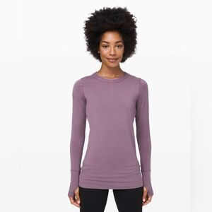 Lululemon Rule the Day Long Sleeve Top Frosted Mulberry Purple